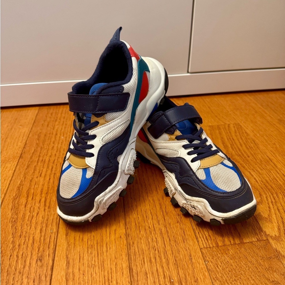 Zara Blue and Red Sneakers Chunky Design for boys.